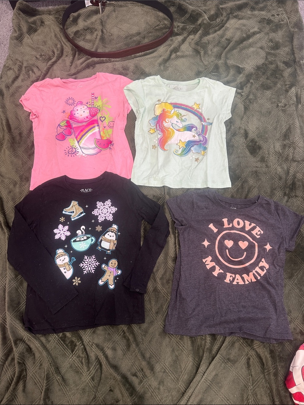 The Children's Place Pink Short-Sleeve Tee with Dessert & Rainbow Graphic